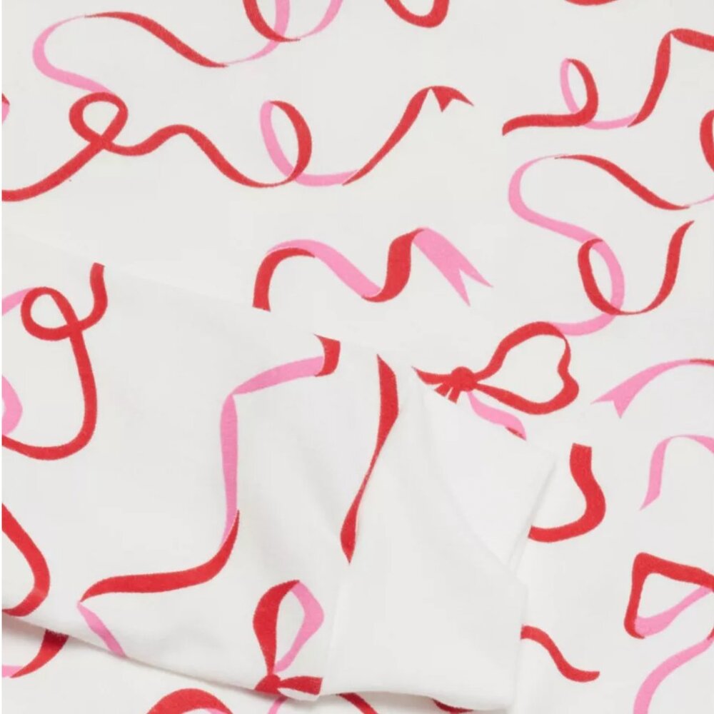 Sleepy Doe Girl's Size 7-8 Bow Print Cotton Jersey Pajama Set - Picture 14 of 14